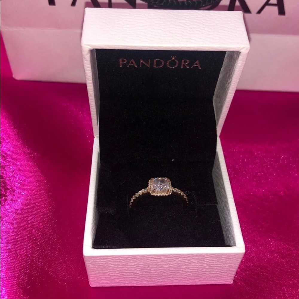 Authentic Pandora Sparkle Halo ring